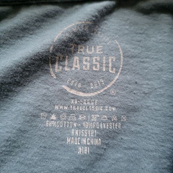 True Classic Men's Short Sleeved Buttoned Polo, Light Blue, Size XX Large XXL - Picture 3 of 5